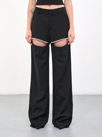 Black Manhattan Pants with Slit » Conscyou