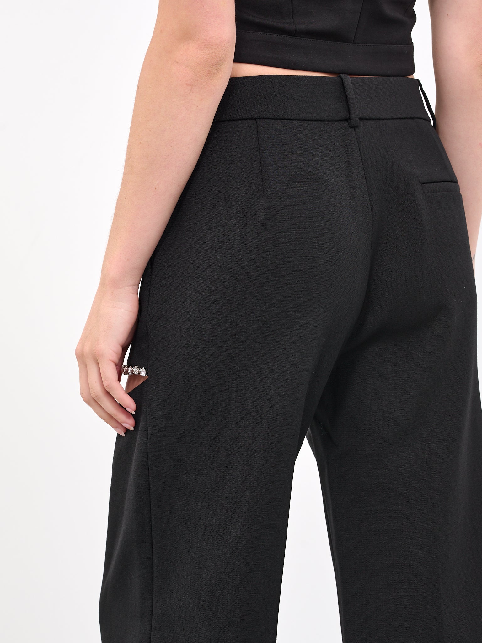 AREA Crystal Slit Trousers | H.Lorenzo - detail 1