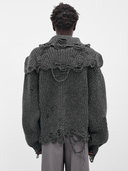 【archive】90s Sullen black Lamb Knit walenode Ex. Tibetan yak Hand knitted cowichan