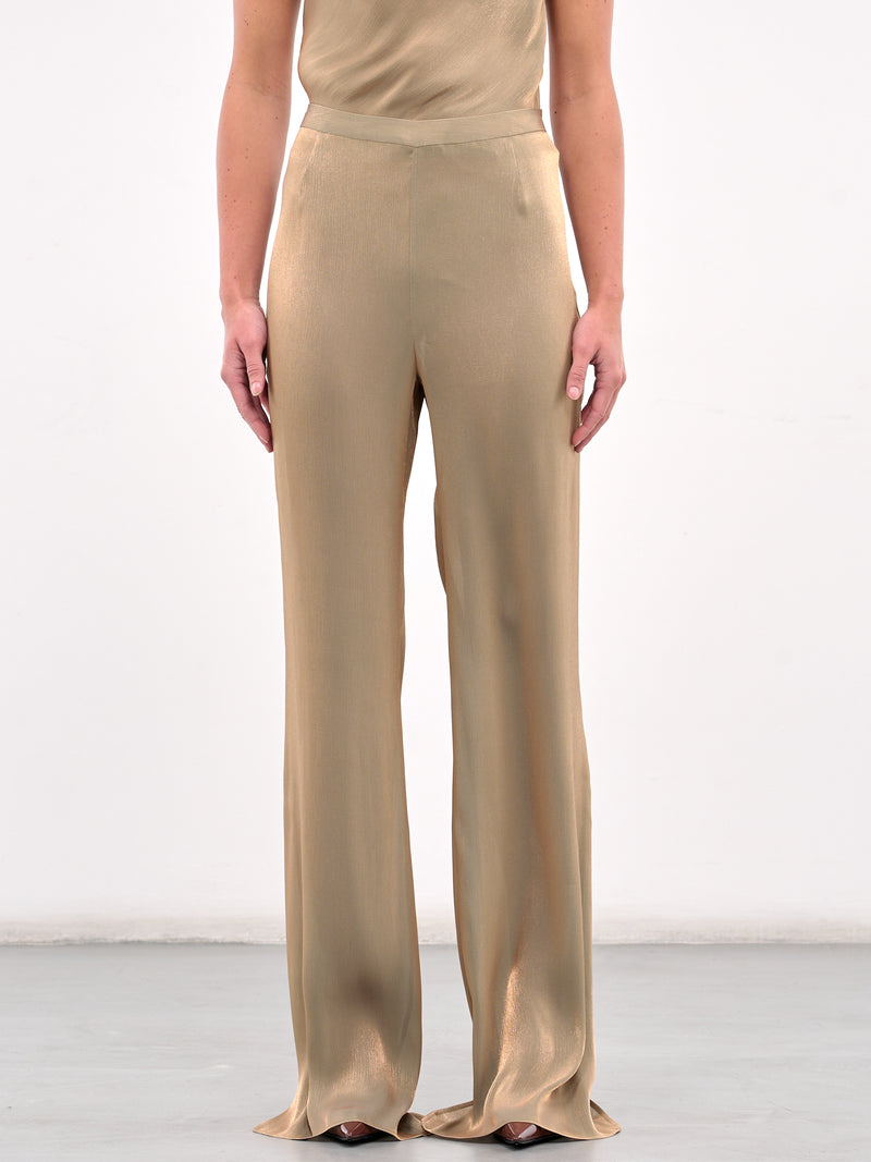 High Waist Trousers (#005085-147-OLIVE-OIL)