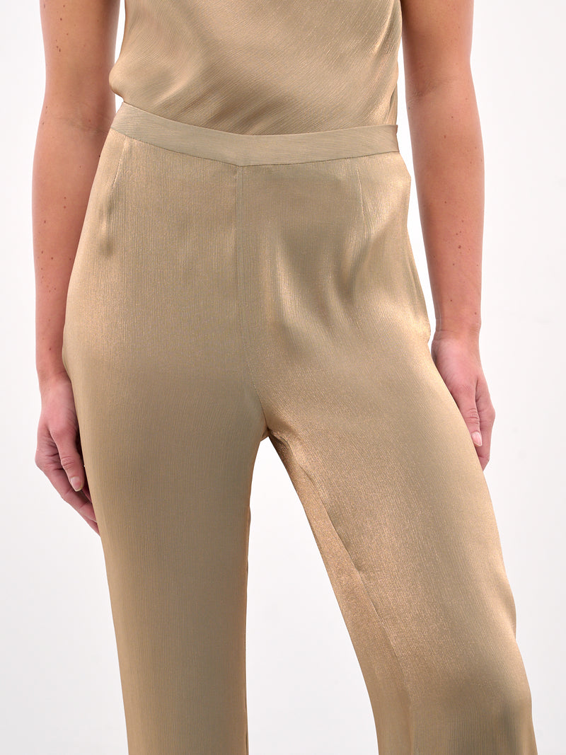 High Waist Trousers (#005085-147-OLIVE-OIL)