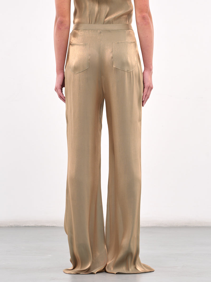 High Waist Trousers (#005085-147-OLIVE-OIL)