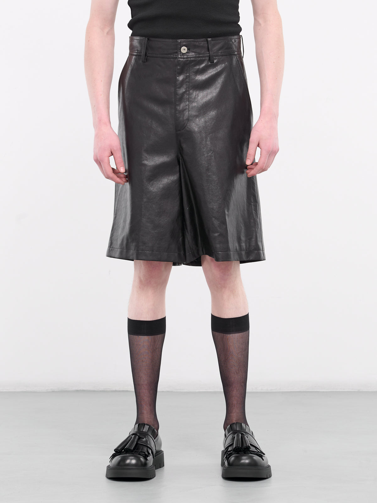 Faux Leather Shorts (008-20B-BLACK)