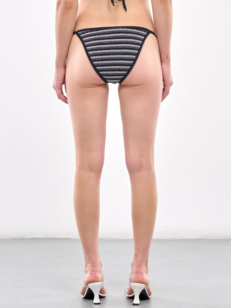 Stripe Bikini Bottom (008041-205-METALLIC-STRIPES)