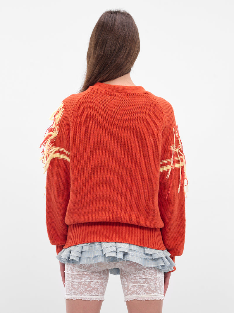 Red Letterman Hockey Knit Pullover (00KN07-RED)