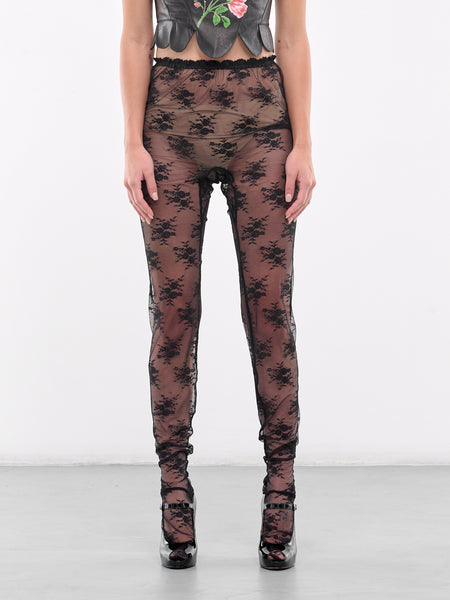 新品S lace up leggings tulle theredthread THEREDTHREAD / ザレッドスレッド】S lace up leggings petal