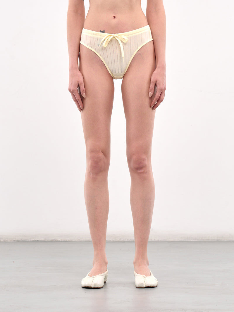 Bow Detailed Underwear (00TR11-MUSTARD)