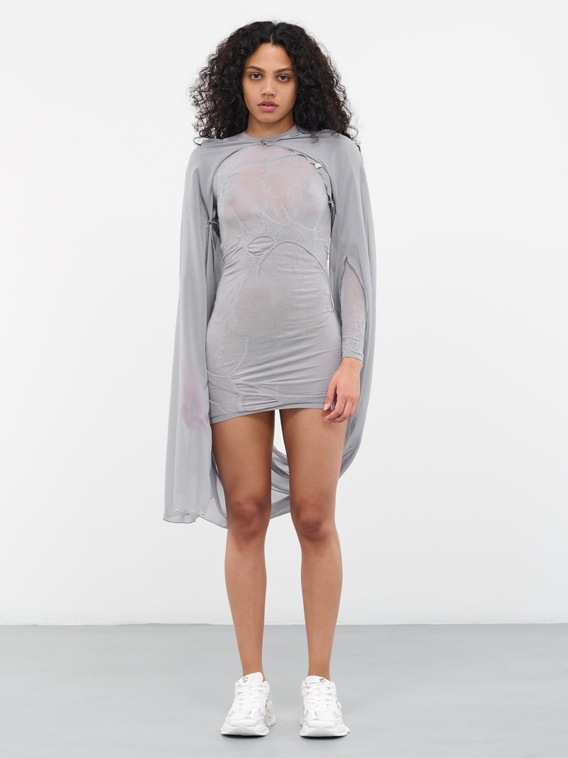 Ruched Knit Bolero Sleeves (01-11-01-06-01-GREY)