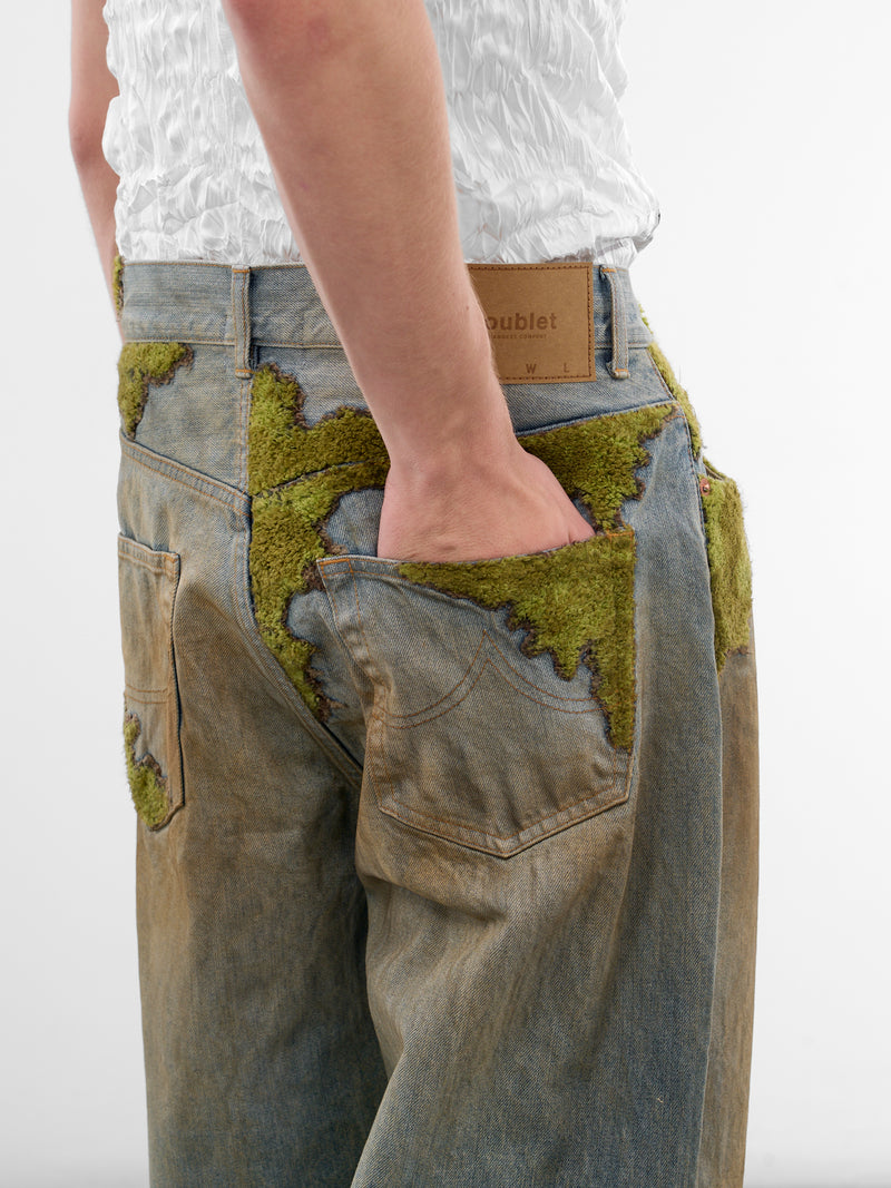 Moss Embroidered Denim Jeans (26SS20PT351-INDIGO)