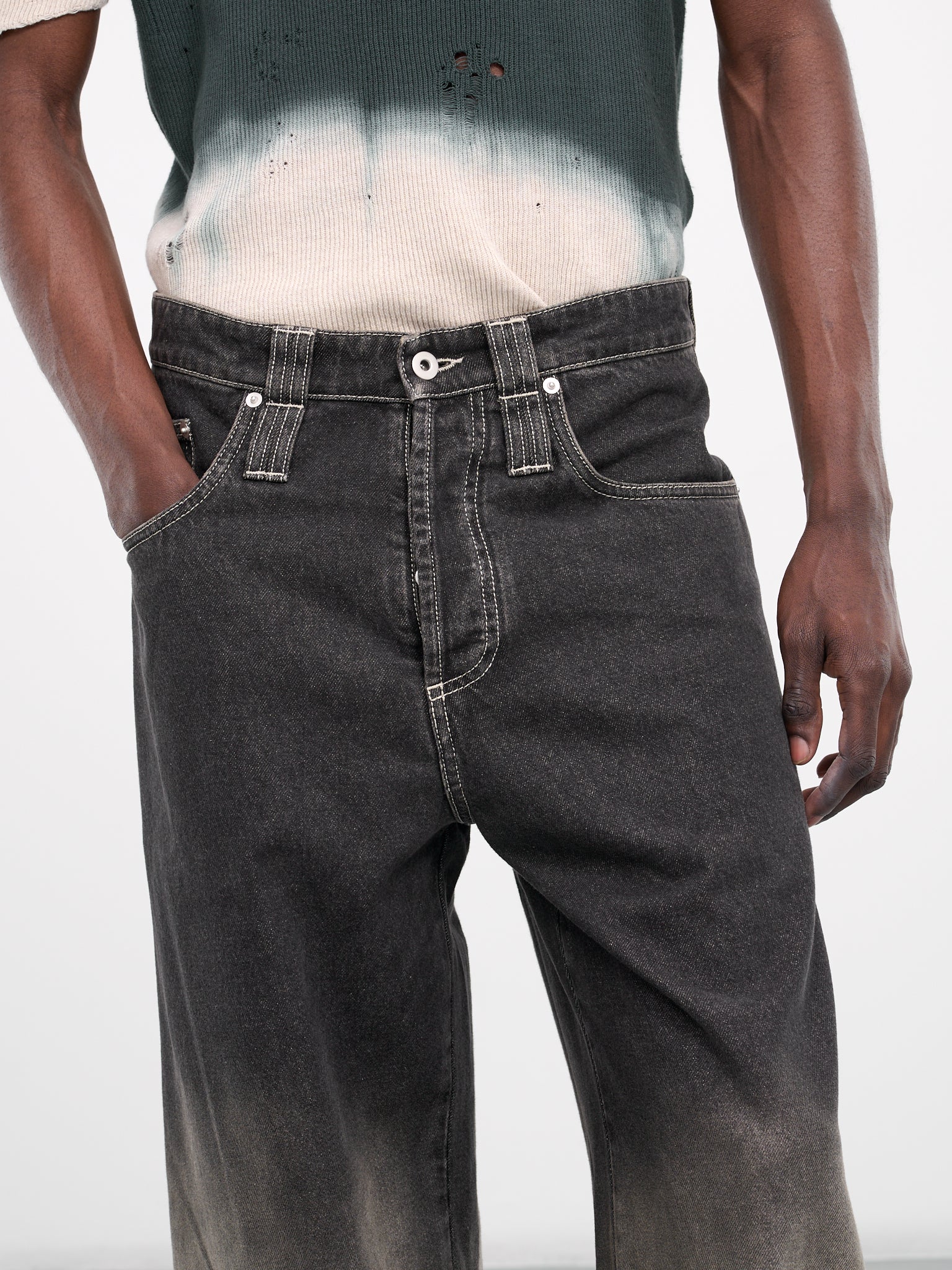Shaded Loose Jeans (FCCO-JS01-01-BLACK-OMBRA-SHADE)