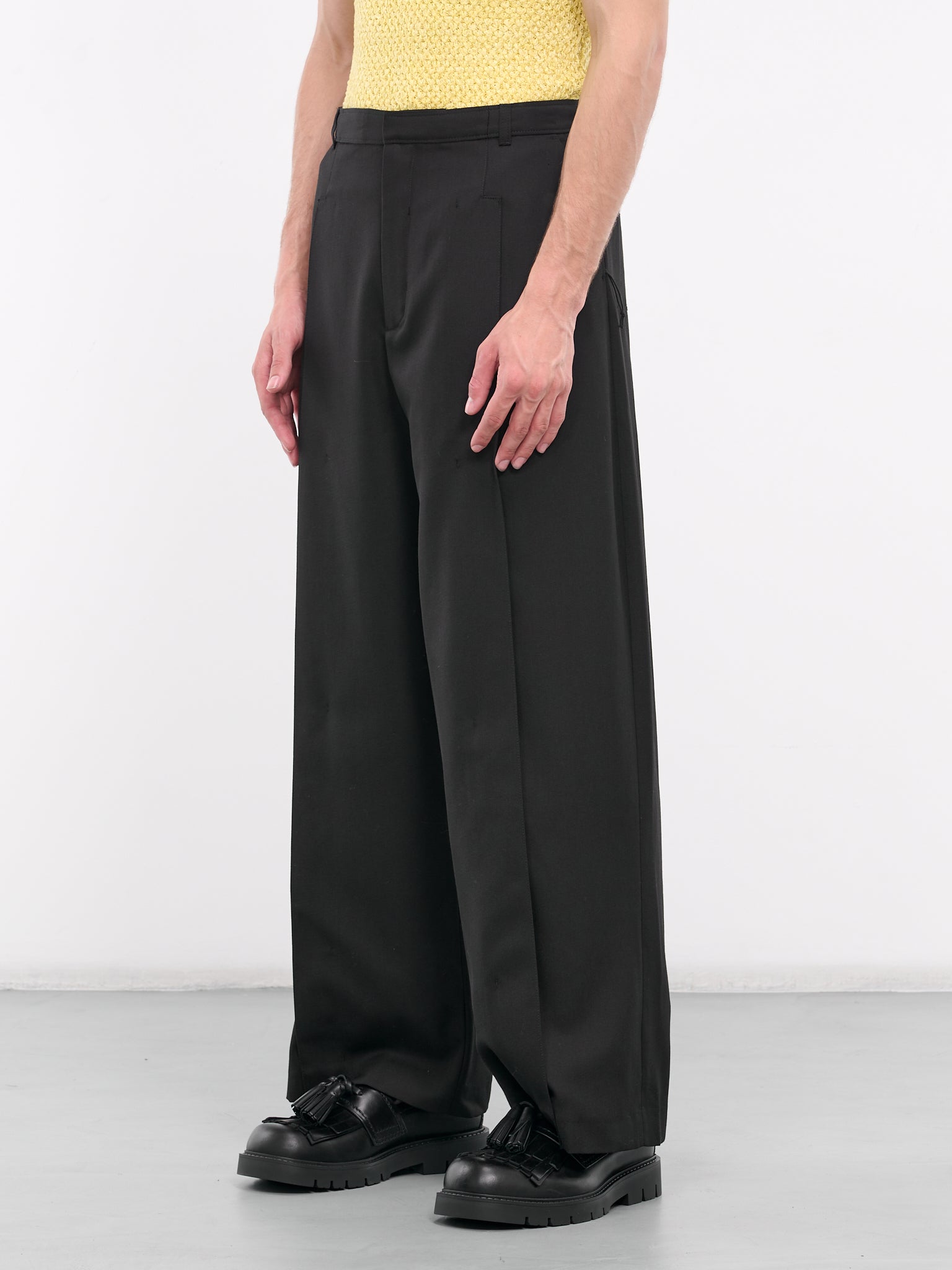 Tailored Pleat Trousers (0730-T115-BLACK-001)