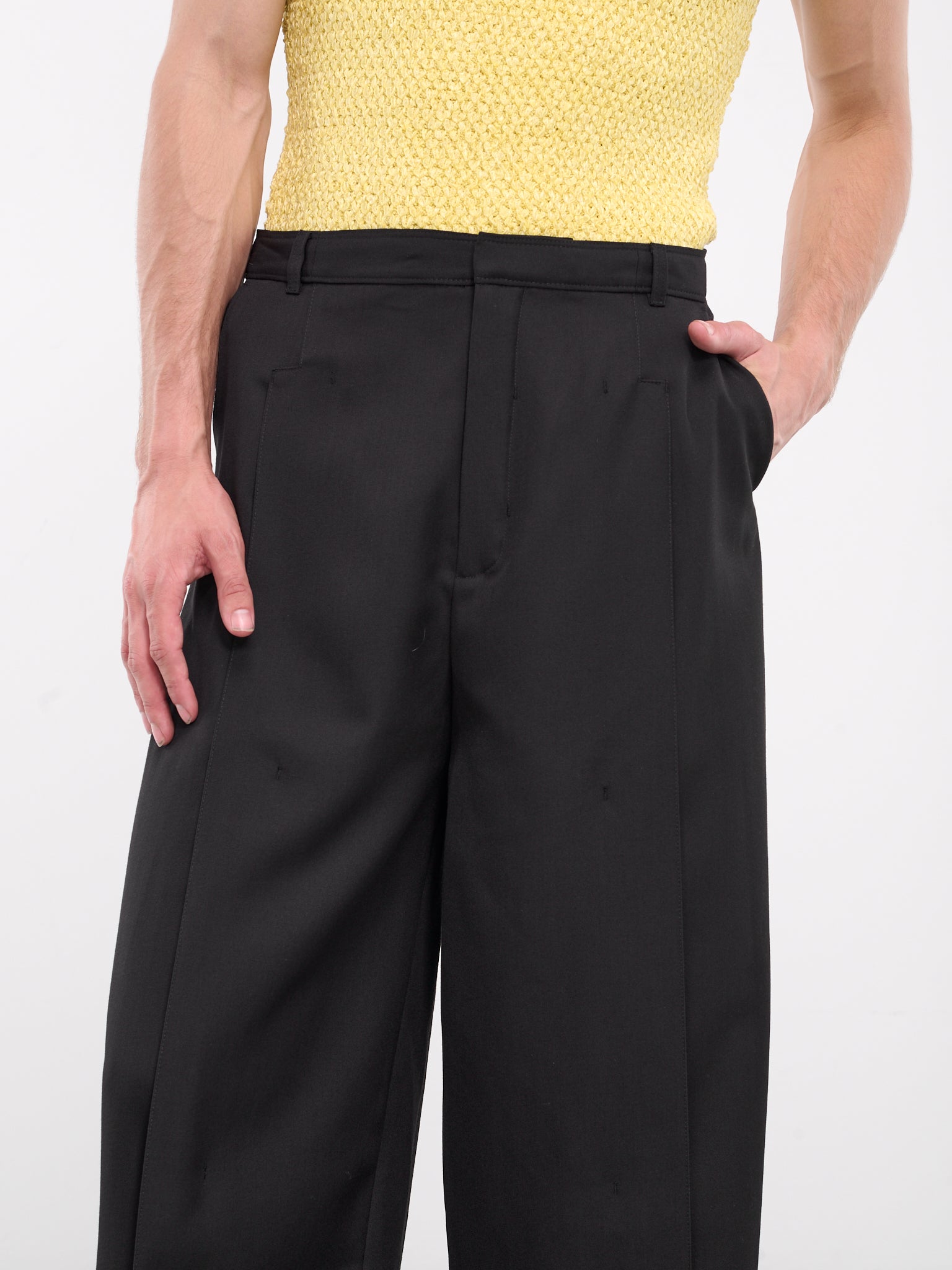 Tailored Pleat Trousers (0730-T115-BLACK-001)