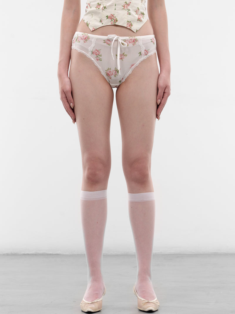 Rose Print Drawstring Briefs (SS2600TR16-ROSE-PRINT)