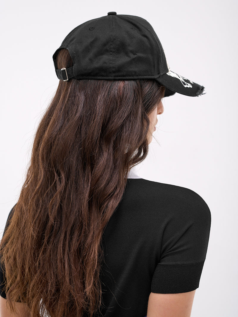 Black Crown Graphic Baseball Cap (VAQ11K600-BLACK)
