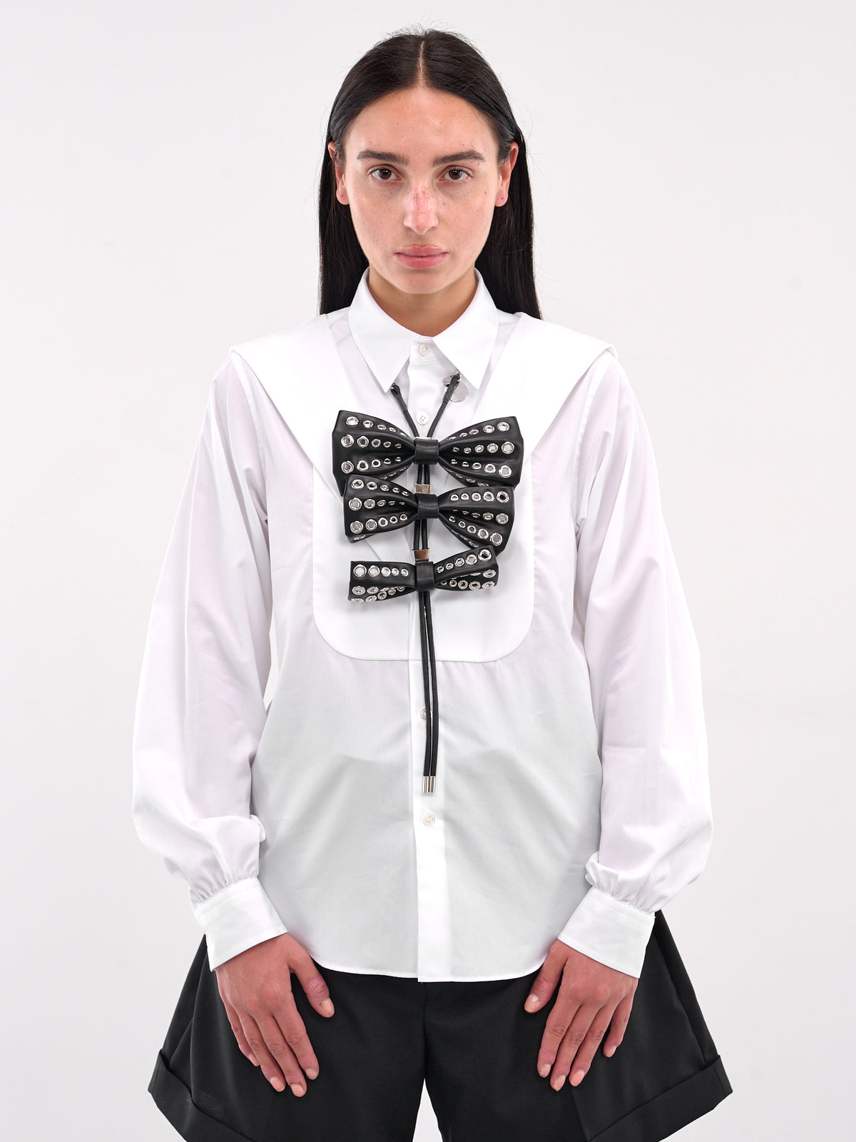 Triple Bow Necklace (3O-V012-BLACK)