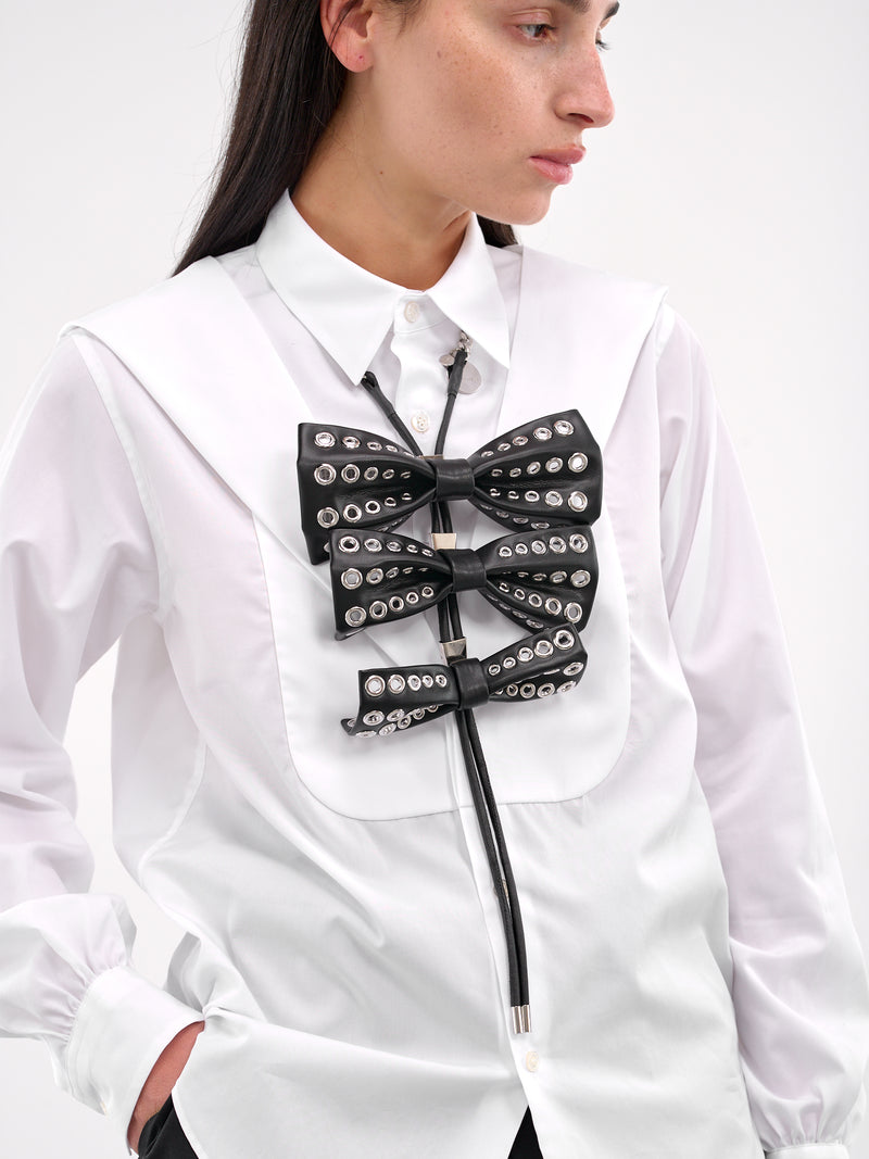 Triple Bow Necklace (3O-V012-BLACK)