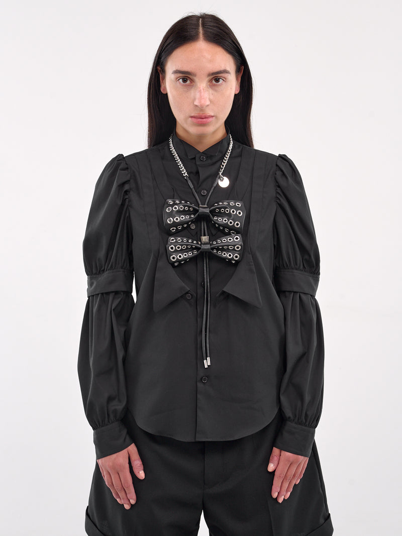 Double Bow Necklace (3O-V013-BLACK)