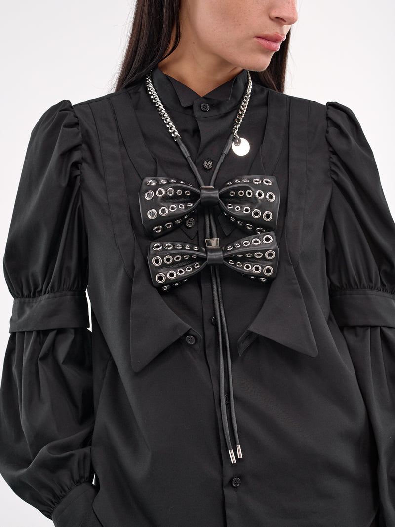 Double Bow Necklace (3O-V013-BLACK)