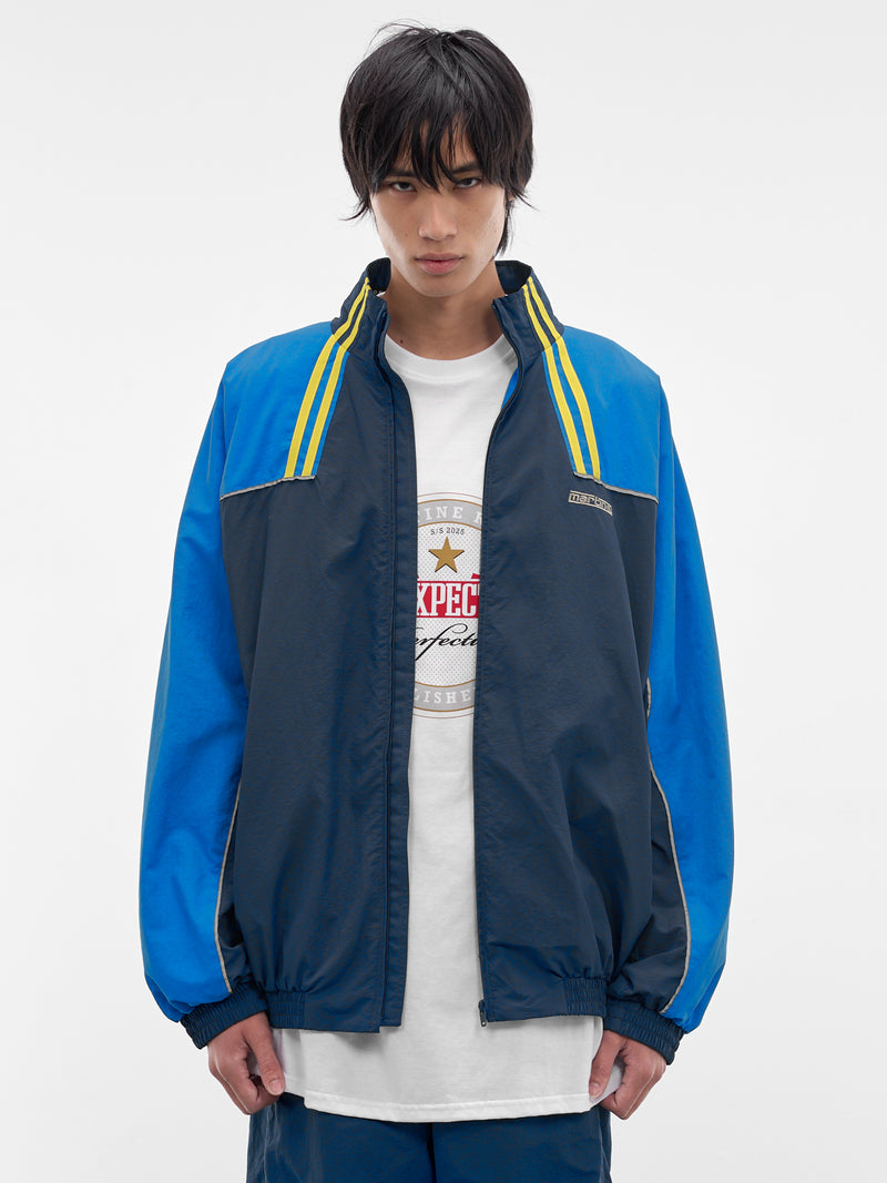 Two-Tone T-Lining Track Jacket (127WP01536-BLUE)