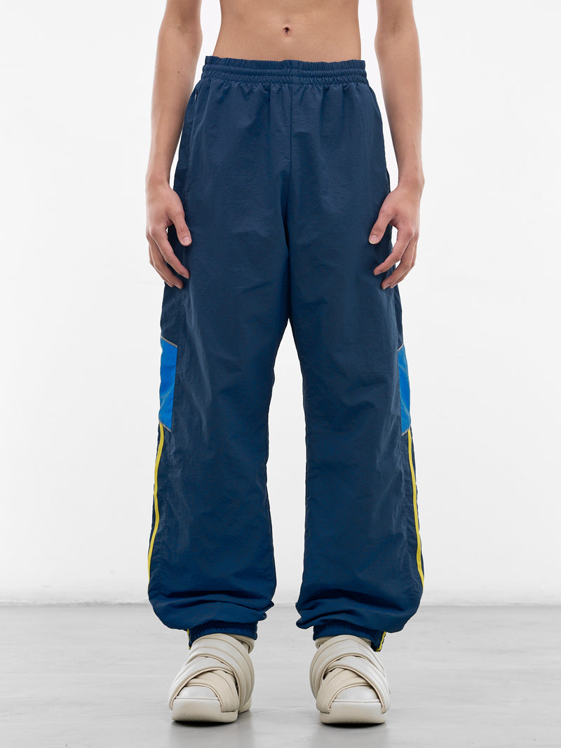 Blue Nylon Track Pants (131WP01536-BLUE)