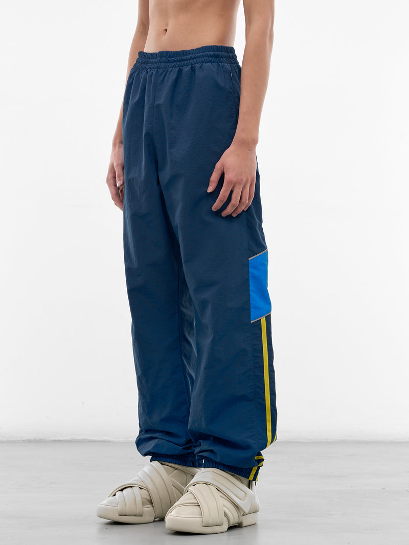 Blue Nylon Track Pants (131WP01536-BLUE)