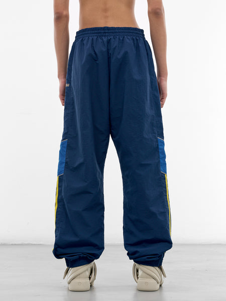 Blue Nylon Track Pants (131WP01536-BLUE)