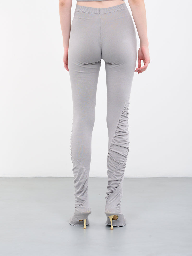 Ruched Knit Shoe Leggings (04-05-02-04-GREY)