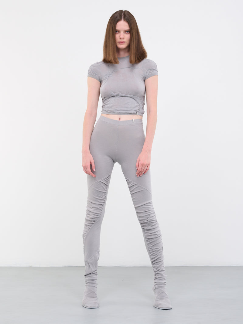 Ruched Knit Shoe Leggings (04-05-02-04-GREY)