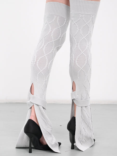 小物 NKNIT sheer llic KNIT arm/leg cover NKNIT sheer metallic KNIT arm/leg cover