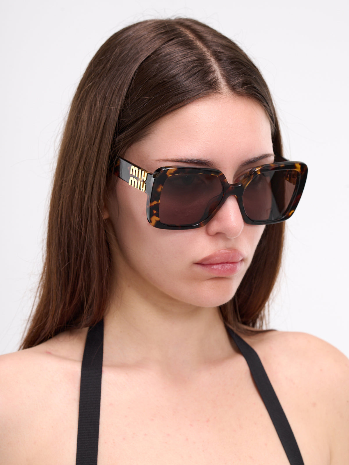 Large Rectangular Sunglasses (0MU-10YS-HONEY-HAVANA-DBROWN)