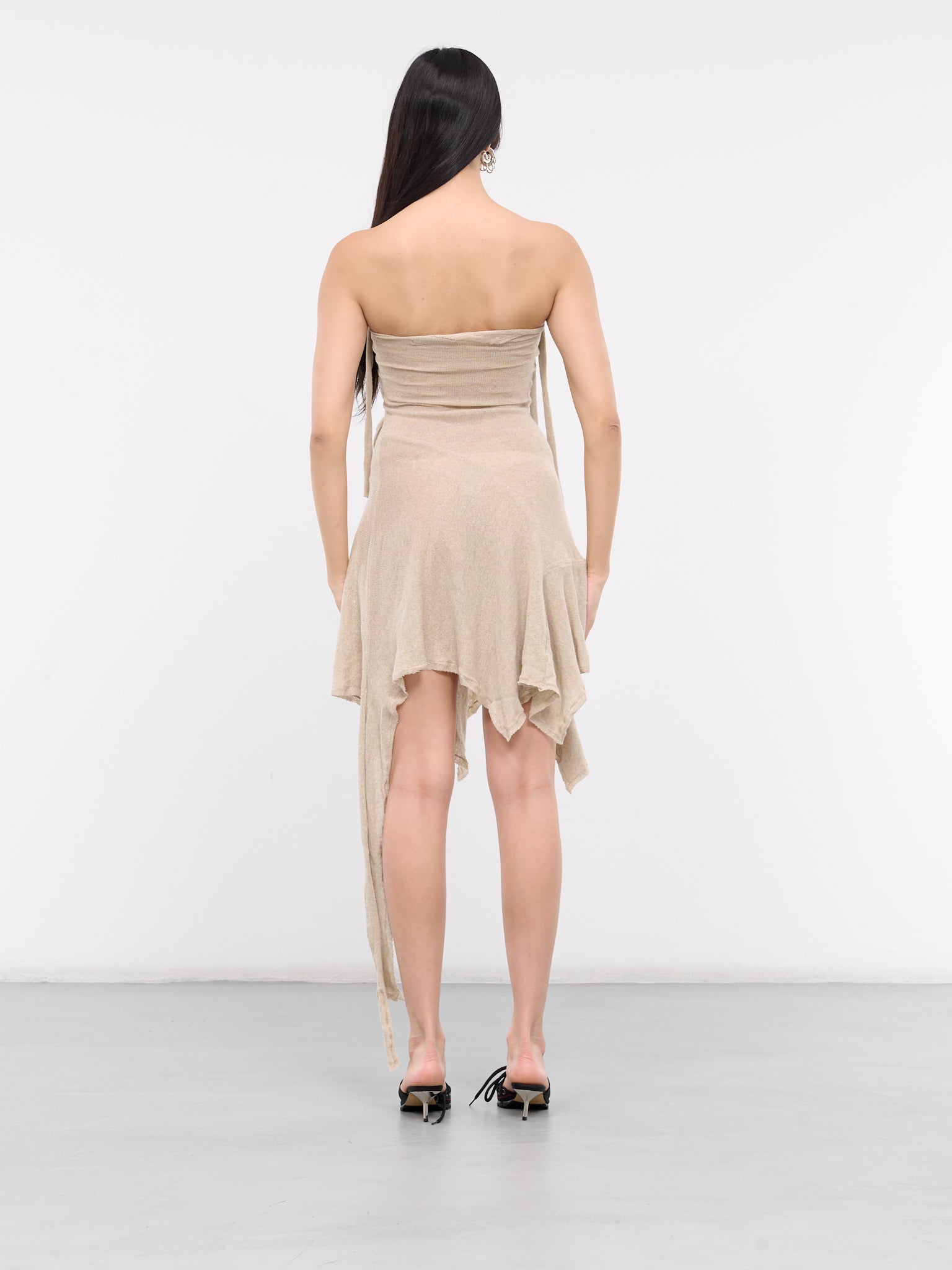 Deconstructed Linen Dress (0601701-BEIGE)