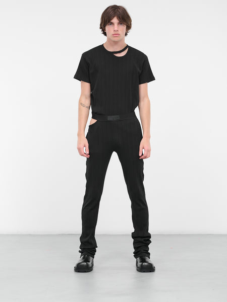 Bodega Crew Neck Raw Edge T-Shirt REPTILIA GREEN | ALLSAINTS US