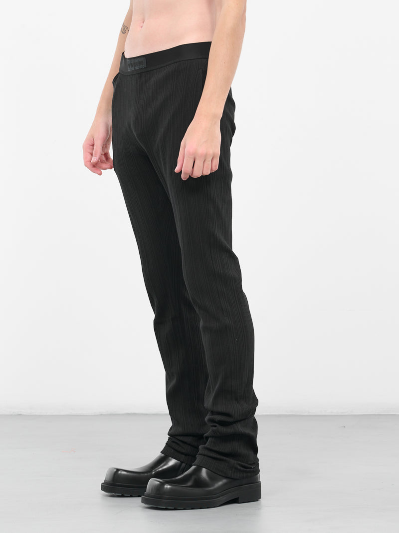 Cut-Out Flared Lounge Pants (0664-T383-BLACK)