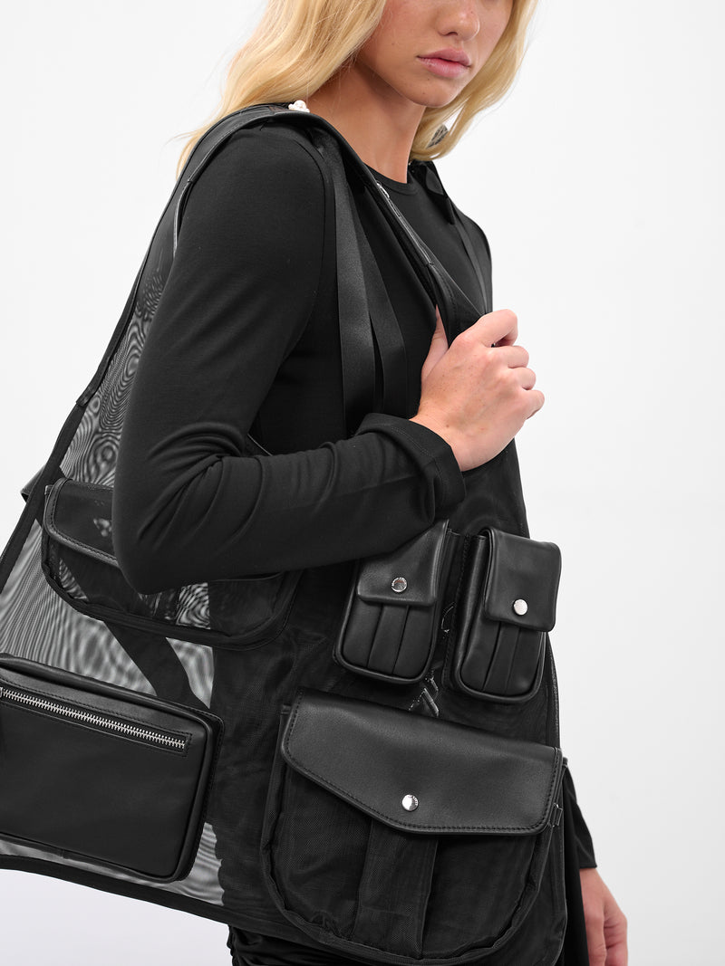 Black Utility Pocket Vest Bag (BAG201-M-0805-BLACK)