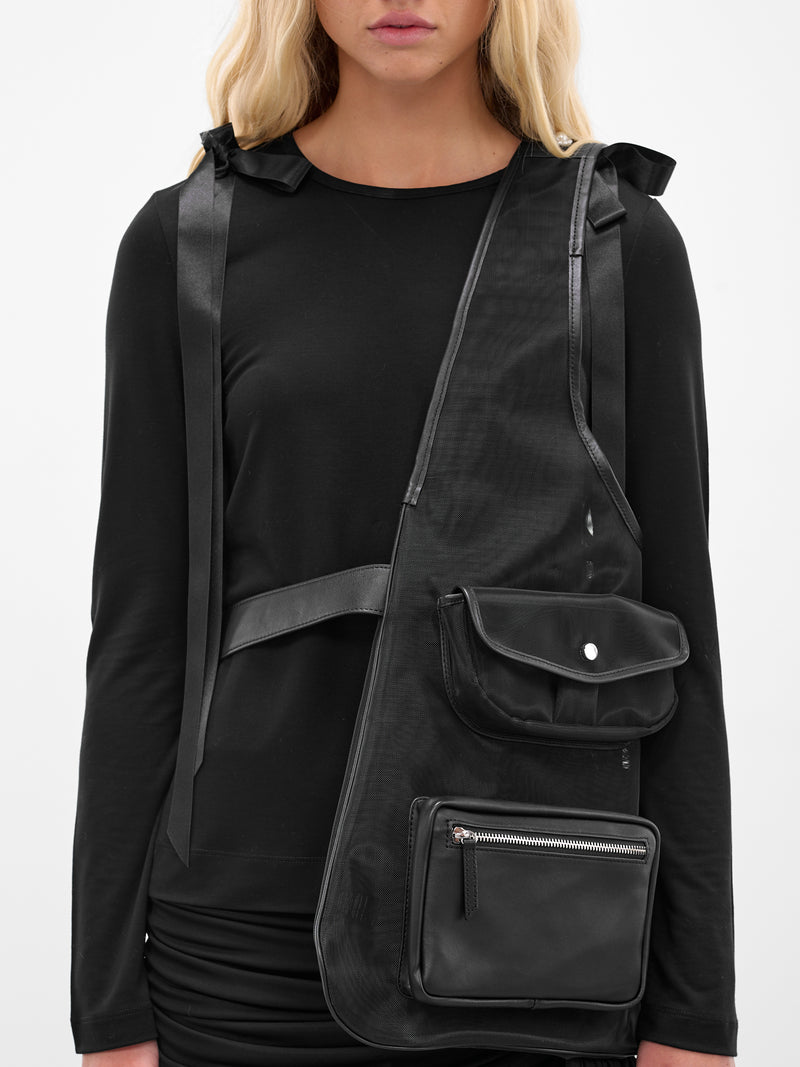 Black Utility Pocket Vest Bag (BAG201-M-0805-BLACK)