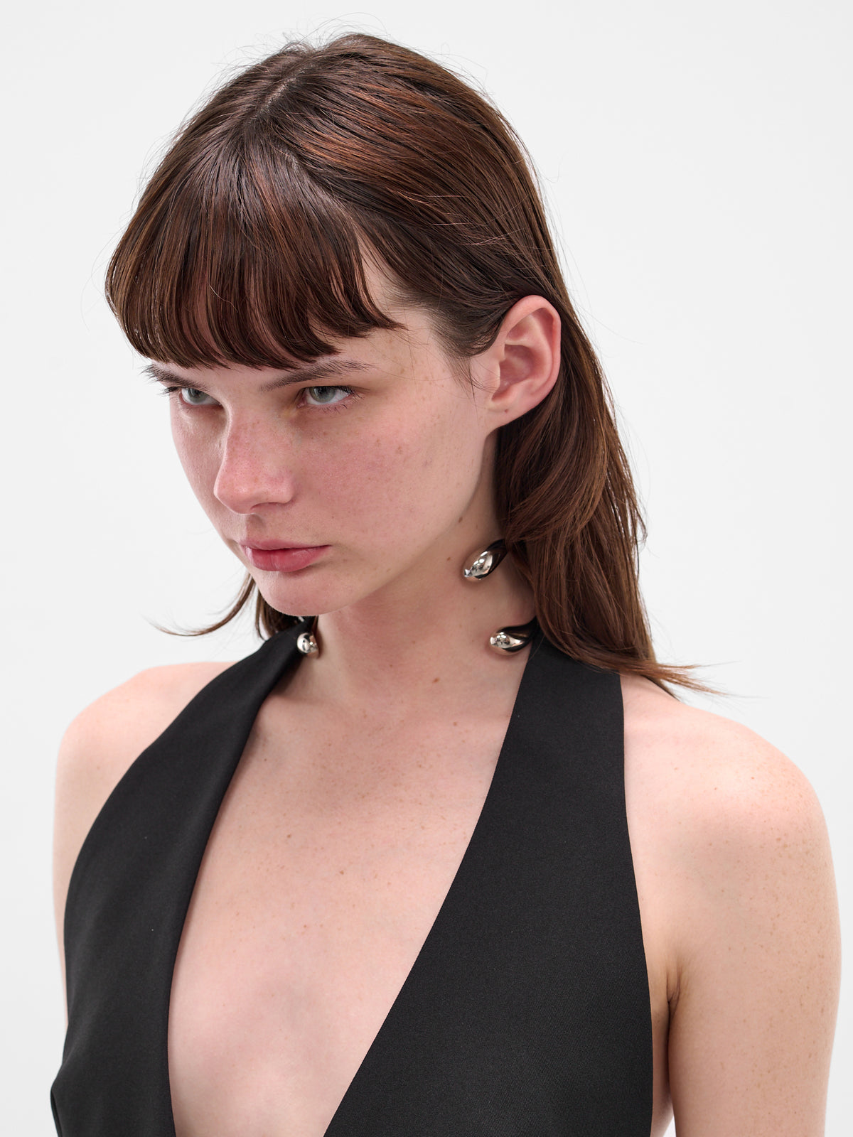 Silver Serti Split Pistil Necklace (SERTI-NECKLACE-SILVER)