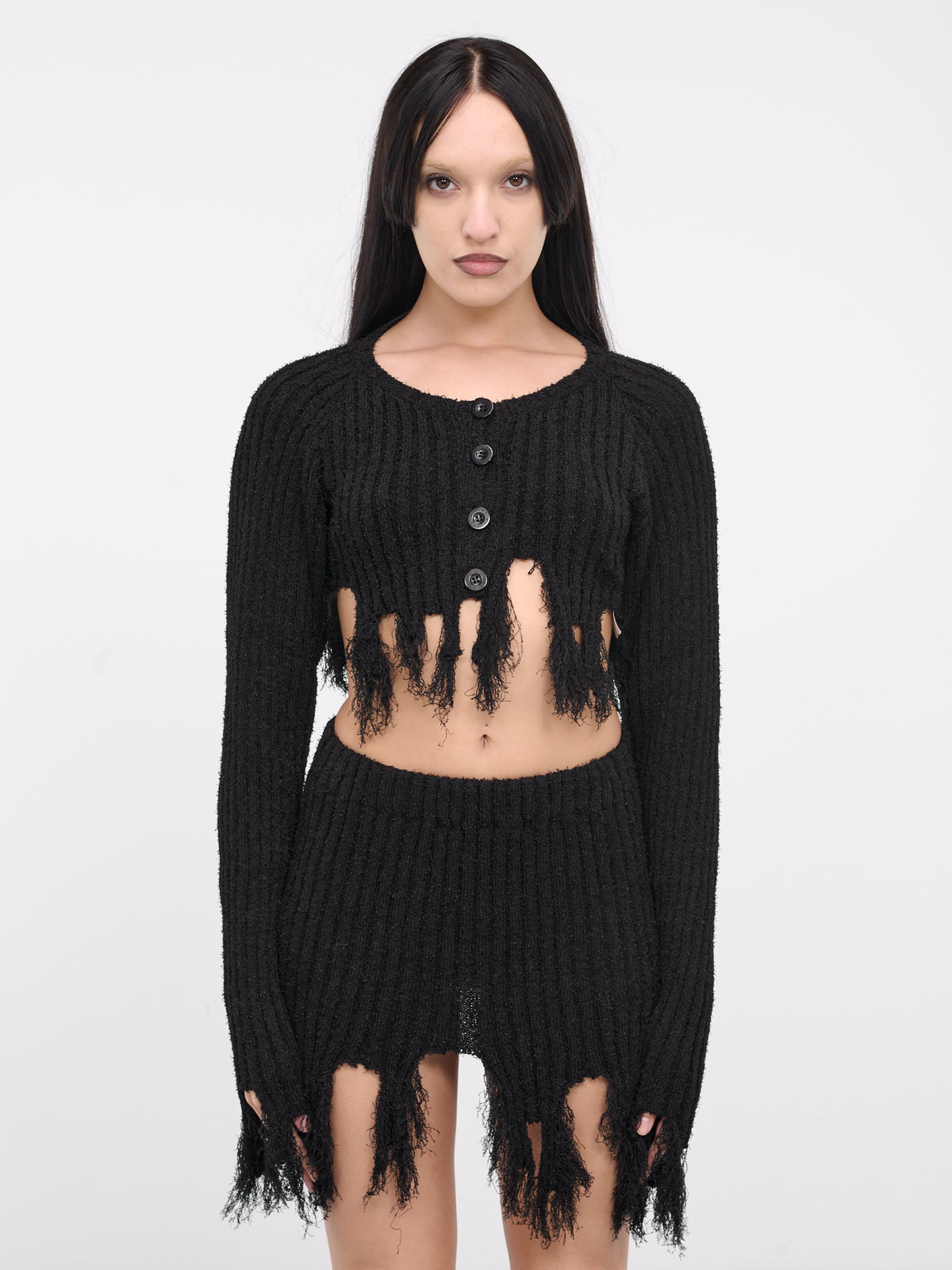 Reaper Cropped Cardigan (073-BLACK)