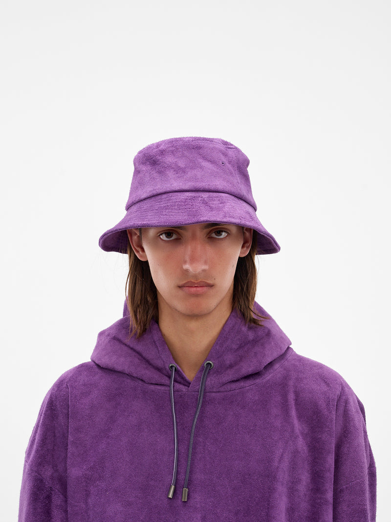 Purple Suede Lined Bucket Hat (ARG2566-PURPLE-SUEDE)