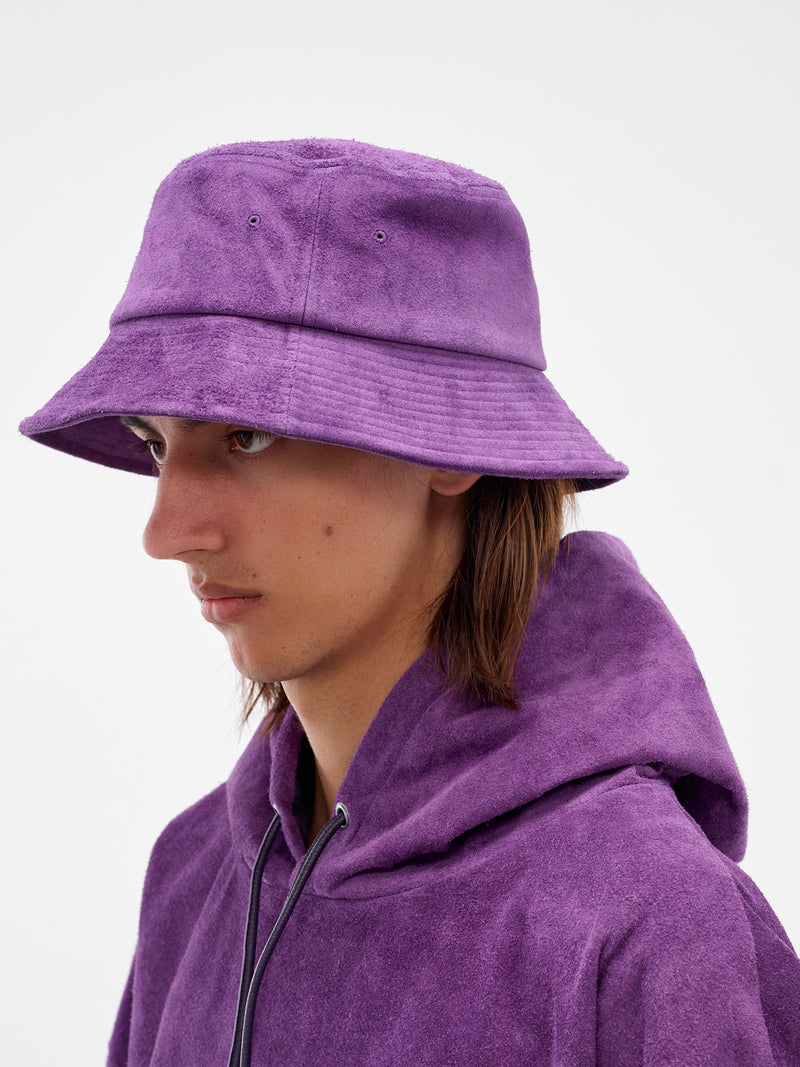 Purple Suede Lined Bucket Hat (ARG2566-PURPLE-SUEDE)
