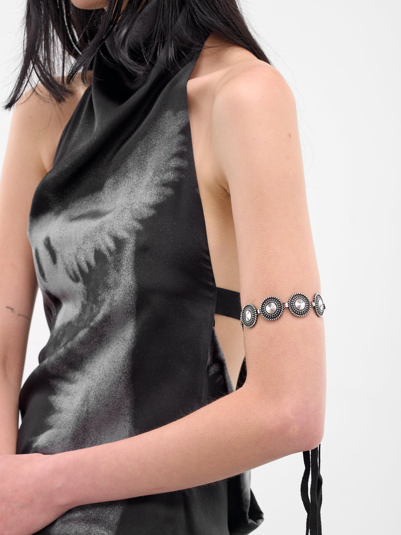 Black Ive Stud Braided Bracelet (B0013548-JW026-099-BLACK)