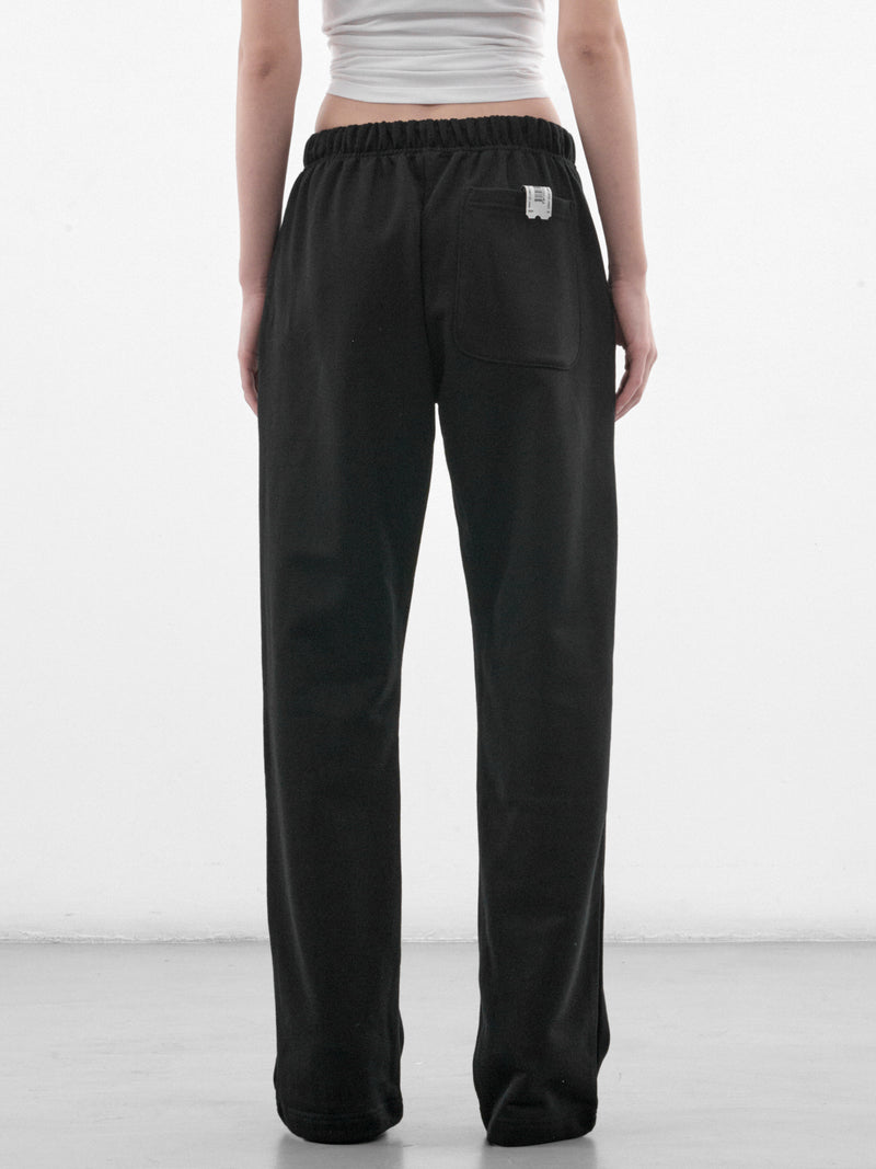 Black Cotton Graphic Sweatpants (PT99OT16USBK-BLACK)