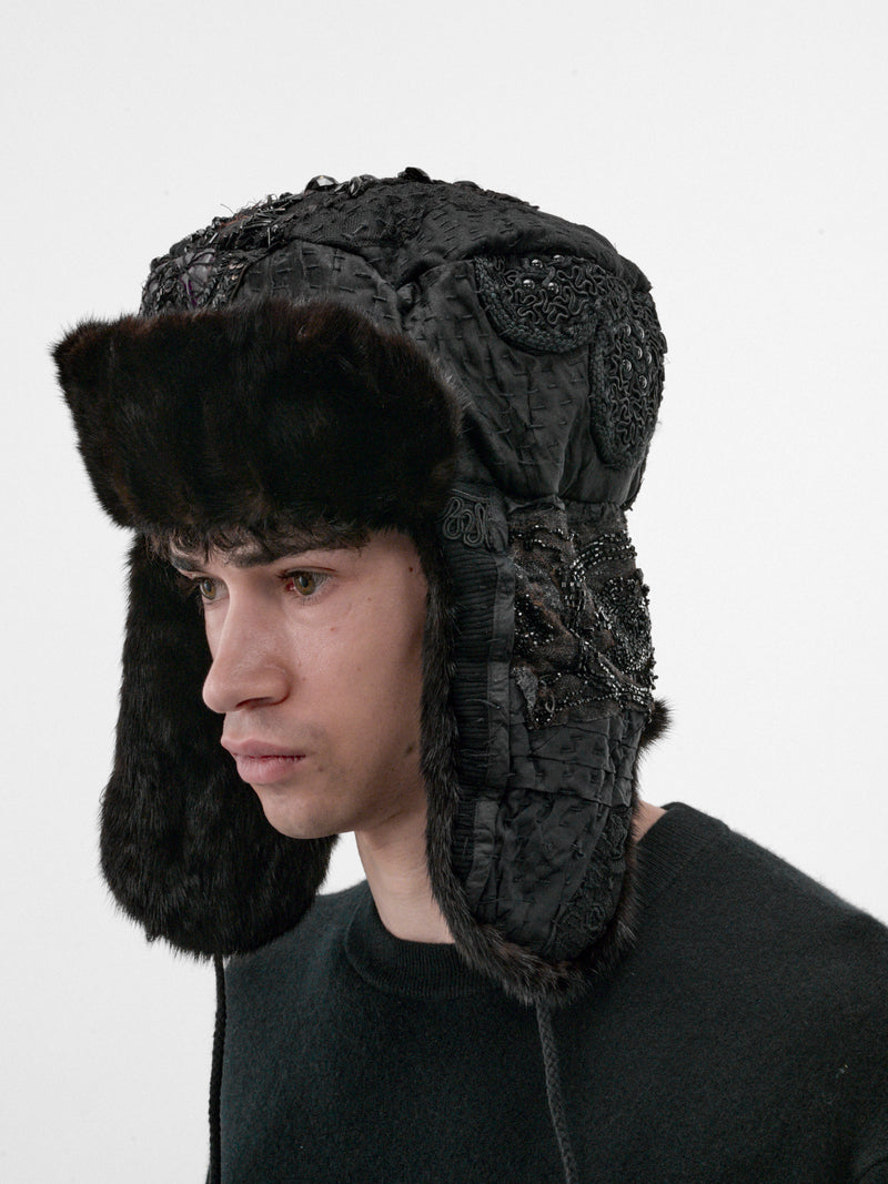 Black Silk Hunter Hat (2901830MF-BLACK)