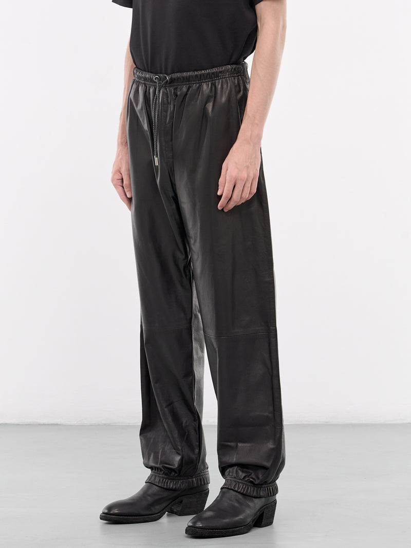 A LEATHER Leather Sweatpants | H. Lorenzo - side