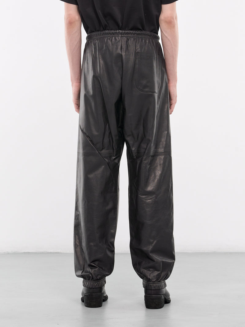A LEATHER Leather Sweatpants | H. Lorenzo - back