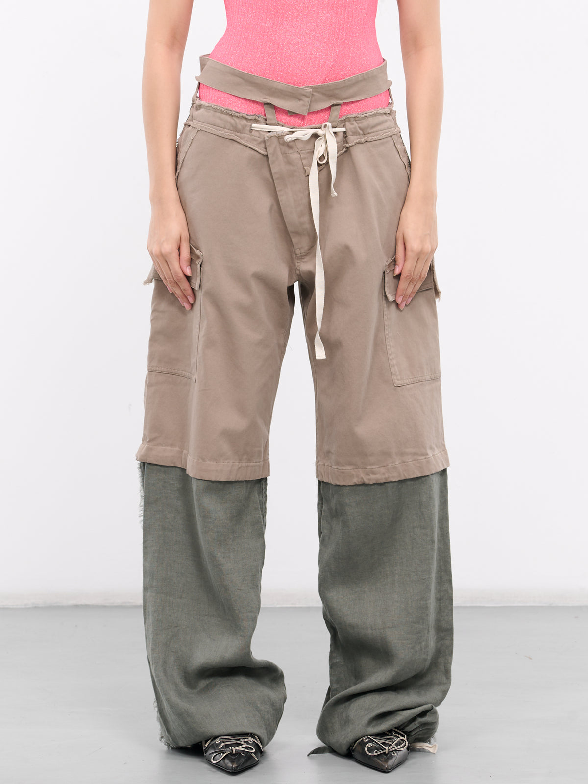 Baggy Cargo Pants (0904101-OLIVE-GREY)