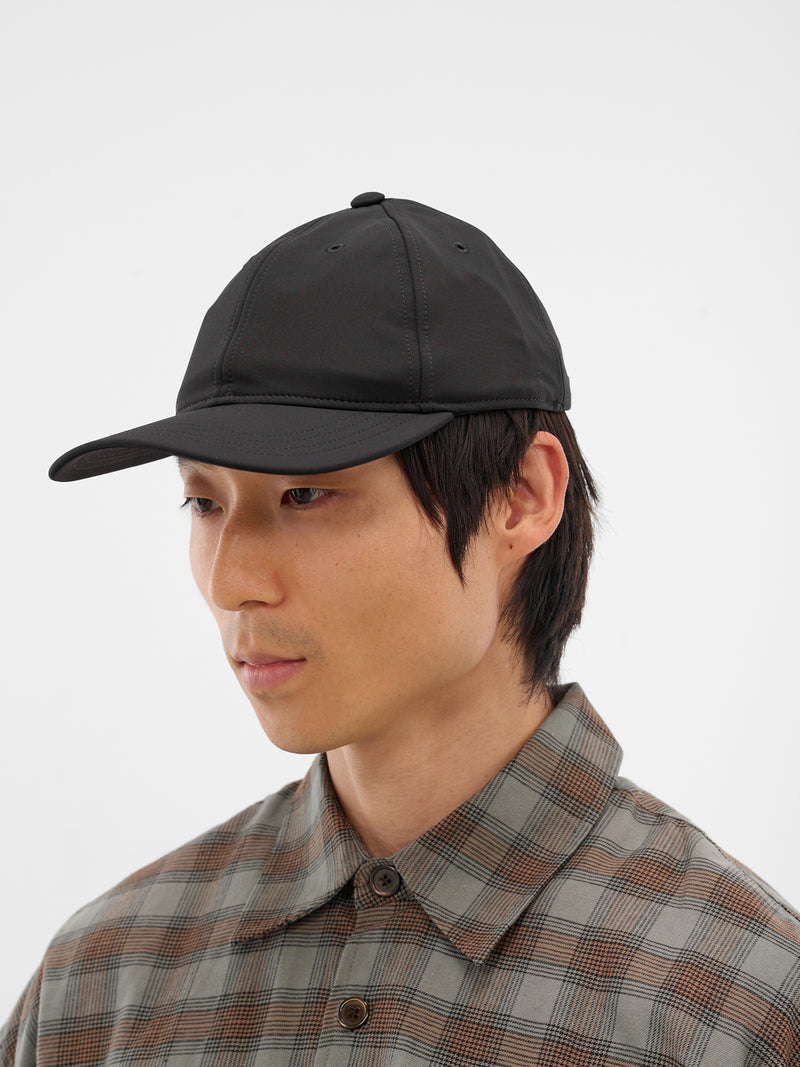 Black Nylon 6-Panel Baseball Cap (A4258BP-BALLCAP-PITCH-BLACK)