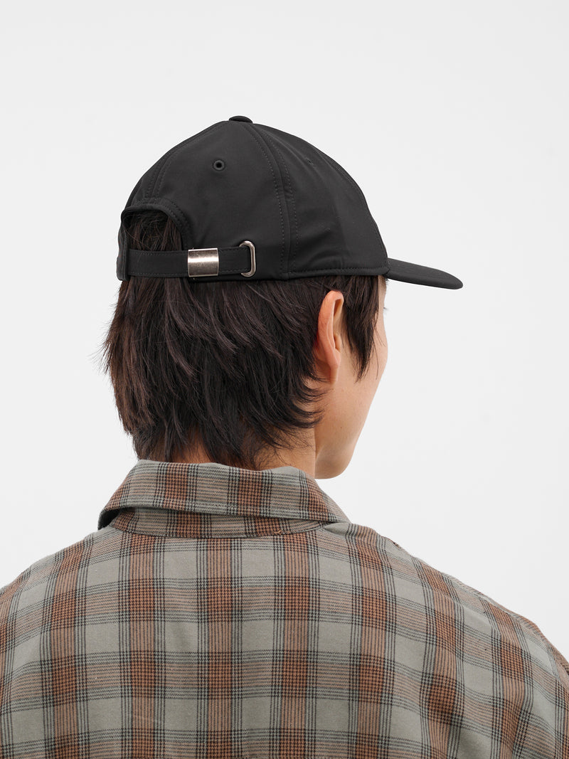 Black Nylon 6-Panel Baseball Cap (A4258BP-BALLCAP-PITCH-BLACK)