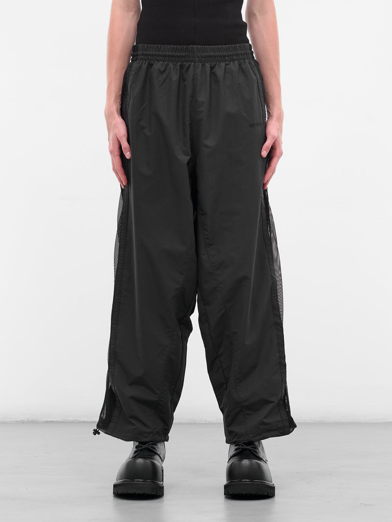 Black Mesh Paneled Track Pants (UH76GP700B-BLACK)