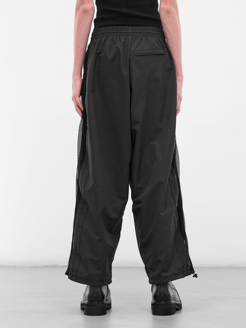 Black Mesh Paneled Track Pants (UH76GP700B-BLACK)