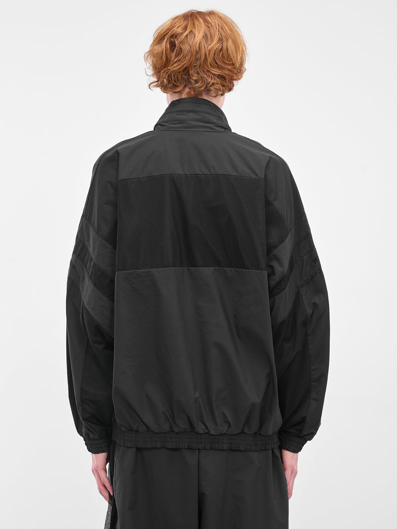 Black Mesh Paneled Track Jacket (UH76GJ700B-BLACK)